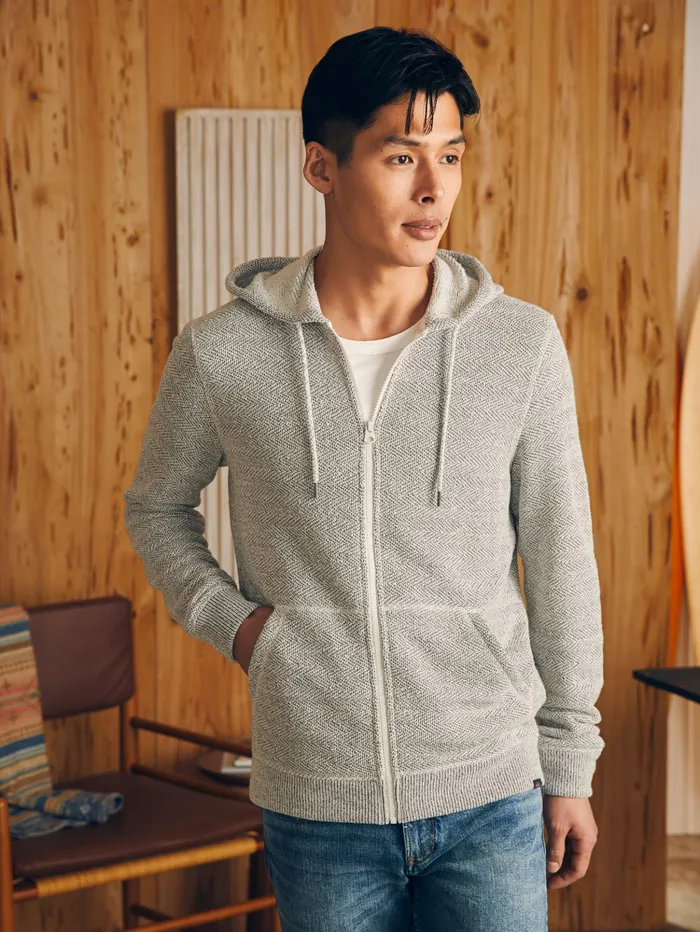 Men Hoodies and Sweatshirts Faherty Whitewater Full Zip Hoodie Tall Grey Shell Loop Men Hoodies and Sweatshirts Faherty Whitewater Full Zip Hoodie Tall Grey Shell Loop