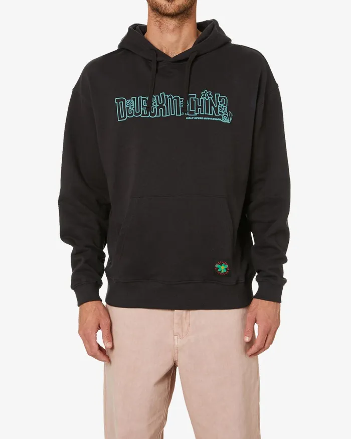 Men Idle Hoodie 8211 Phantom Black Deus Ex Machina HoodiesFleece