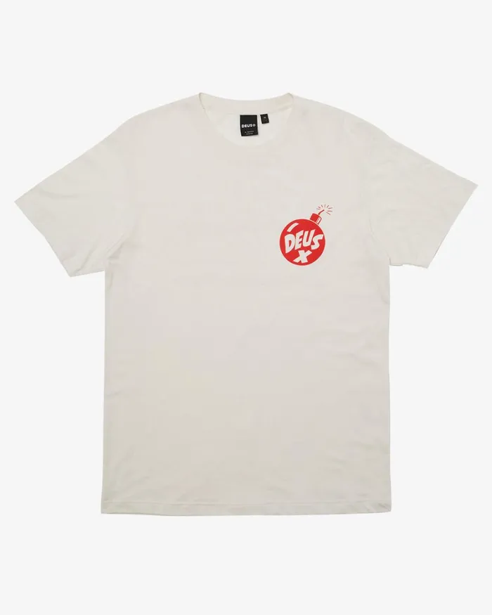Men Irreverence Tee 8211 Vintage White Deus Ex Machina Tees Men Irreverence Tee 8211 Vintage White Deus Ex Machina Tees