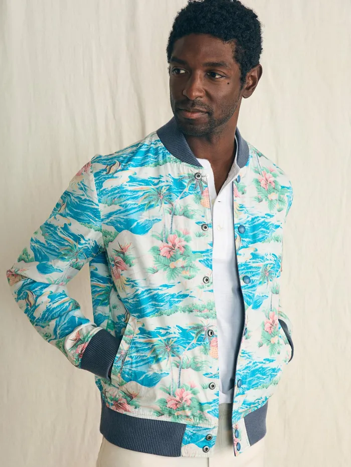 Men Jackets and Vests Faherty Reversible Surf Shop Jacket Malibu