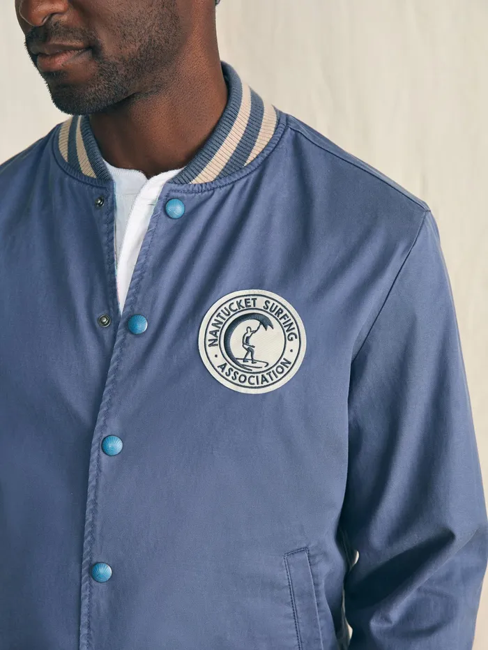 Men Jackets and Vests Faherty Reversible Surf Shop Jacket Nantucket