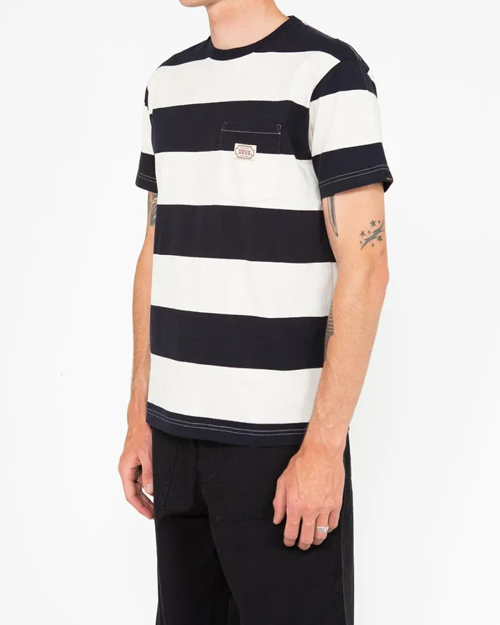 Men Jahral Stripe Tee 8211 Black Deus Ex Machina Tees Men Jahral Stripe Tee 8211 Black Deus Ex Machina Tees