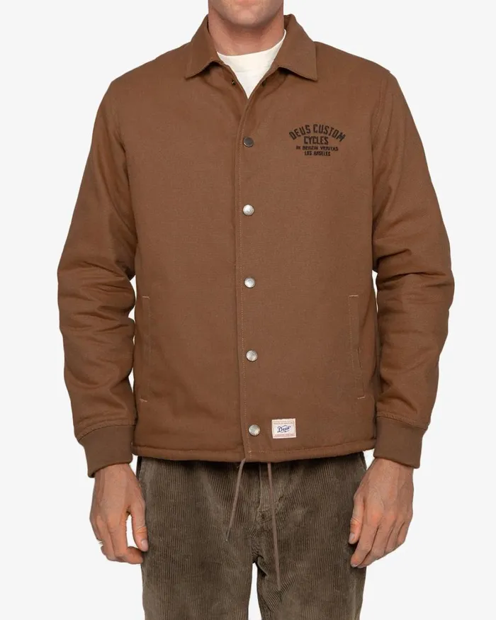 Men Latham Canvas Coach 8211 Kanga Brown Deus Ex Machina Jackets