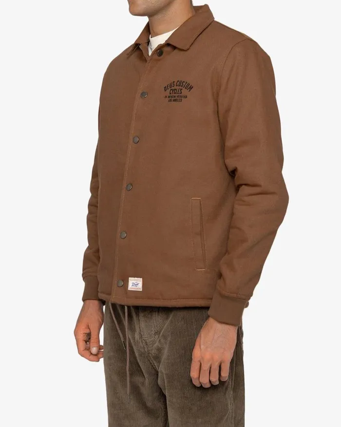 Men Latham Canvas Coach 8211 Kanga Brown Deus Ex Machina Jackets Men Latham Canvas Coach 8211 Kanga Brown Deus Ex Machina Jackets