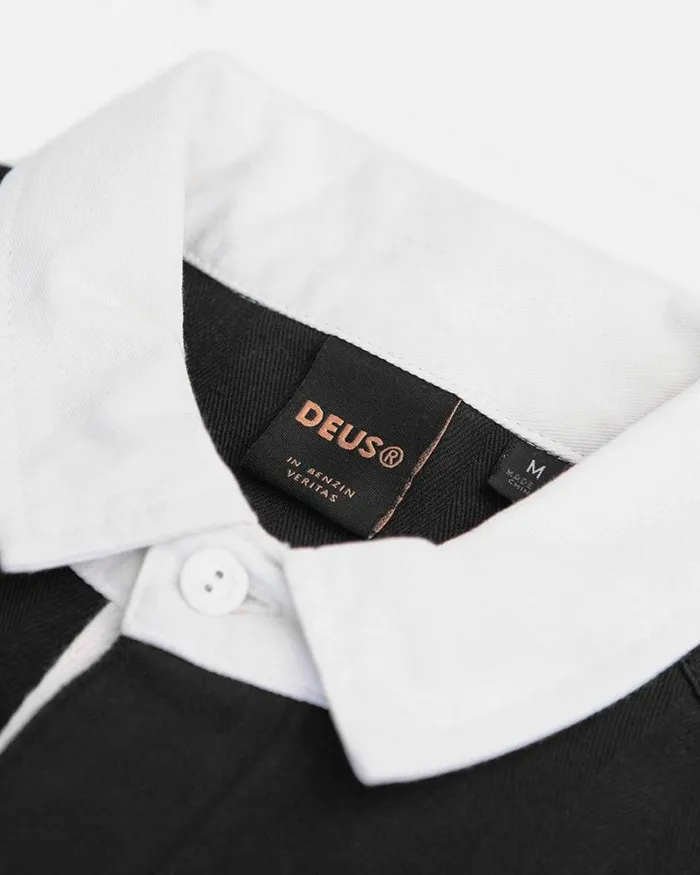 Men Leon Rugby Shirt 8211 Phantom Black Deus Ex Machina Shirts Men Leon Rugby Shirt 8211 Phantom Black Deus Ex Machina Shirts