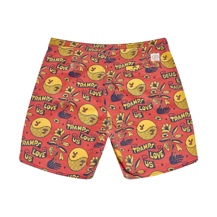 Men Love Tramp Boardshort 8211 Red Molten Deus Ex Machina Boardshorts Men Love Tramp Boardshort 8211 Red Molten Deus Ex Machina Boardshorts
