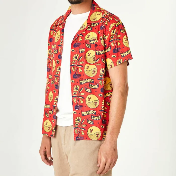 Men Love Tramp Shirt 8211 Red Molten Deus Ex Machina Shirts Men Love Tramp Shirt 8211 Red Molten Deus Ex Machina Shirts