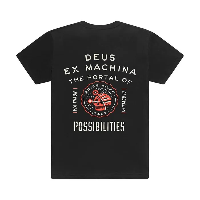 Men Milano Address Tee 8211 Black Deus Ex Machina Tees