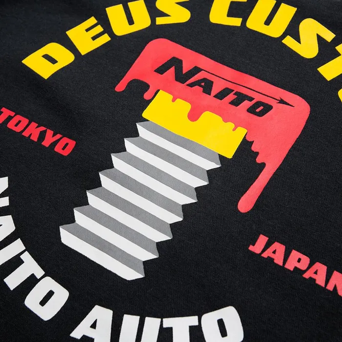 Men Naito Box Crew 8211 Black Deus Ex Machina HoodiesFleece Men Naito Box Crew 8211 Black Deus Ex Machina HoodiesFleece