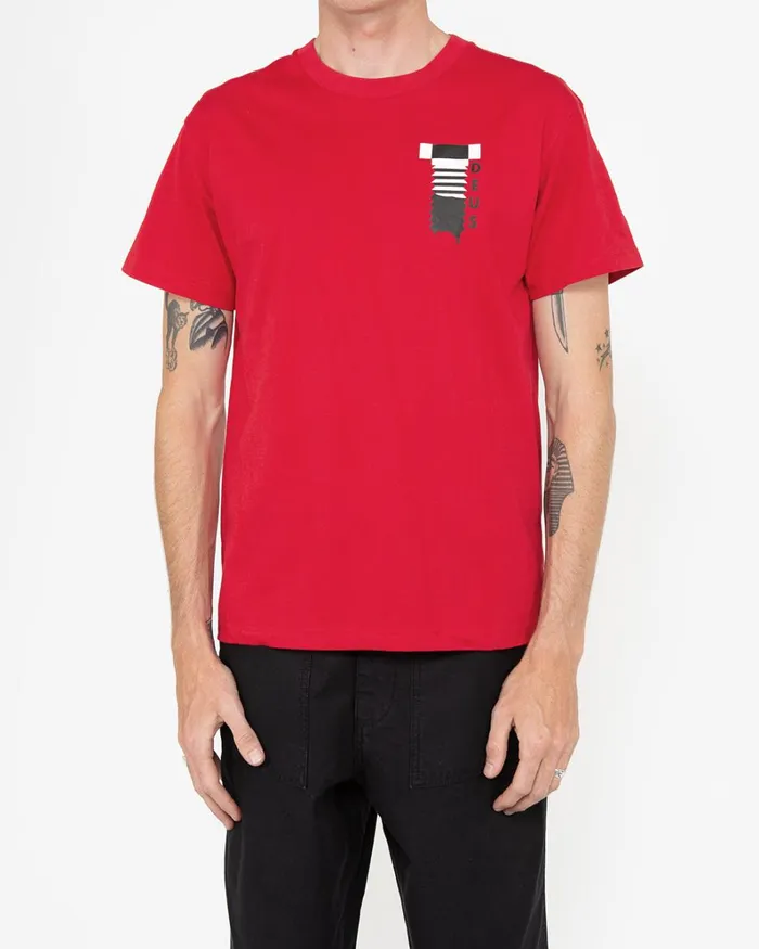 Men Naito Ibiza Tee 8211 Race Red Deus Ex Machina Tees
