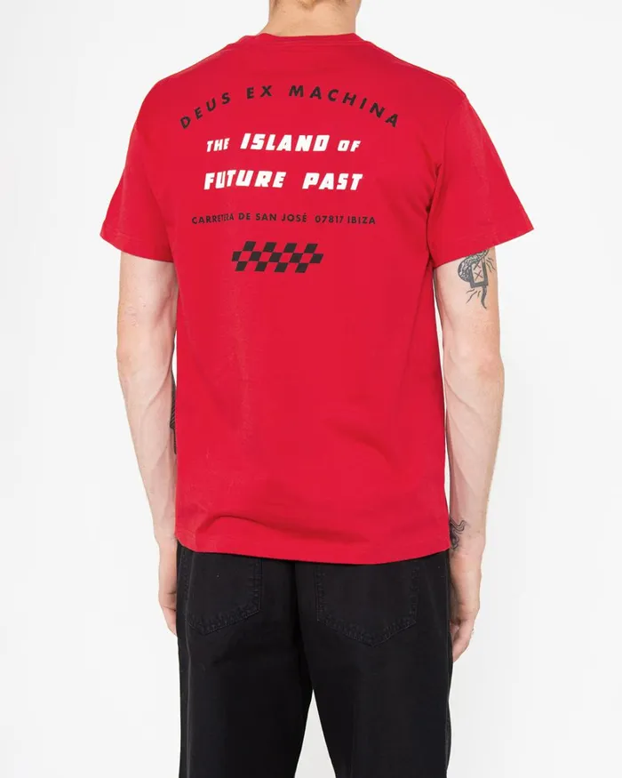 Men Naito Ibiza Tee 8211 Race Red Deus Ex Machina Tees Men Naito Ibiza Tee 8211 Race Red Deus Ex Machina Tees