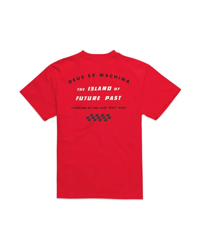 Men Naito Ibiza Tee 8211 Race Red Deus Ex Machina Tees Men Naito Ibiza Tee 8211 Race Red Deus Ex Machina Tees