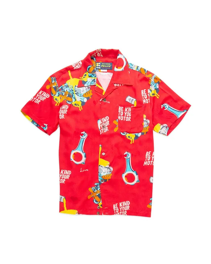 Men Naito Short Sleeve Shirt 8211 Race Red Deus Ex Machina Shirts Men Naito Short Sleeve Shirt 8211 Race Red Deus Ex Machina Shirts