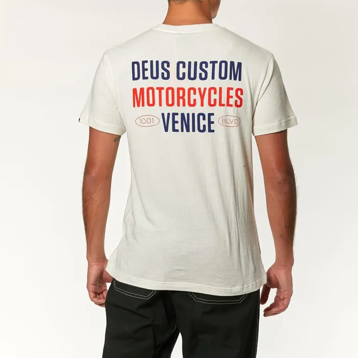 Men Panorama Tee 8211 Vintage White Deus Ex Machina Tees Men Panorama Tee 8211 Vintage White Deus Ex Machina Tees