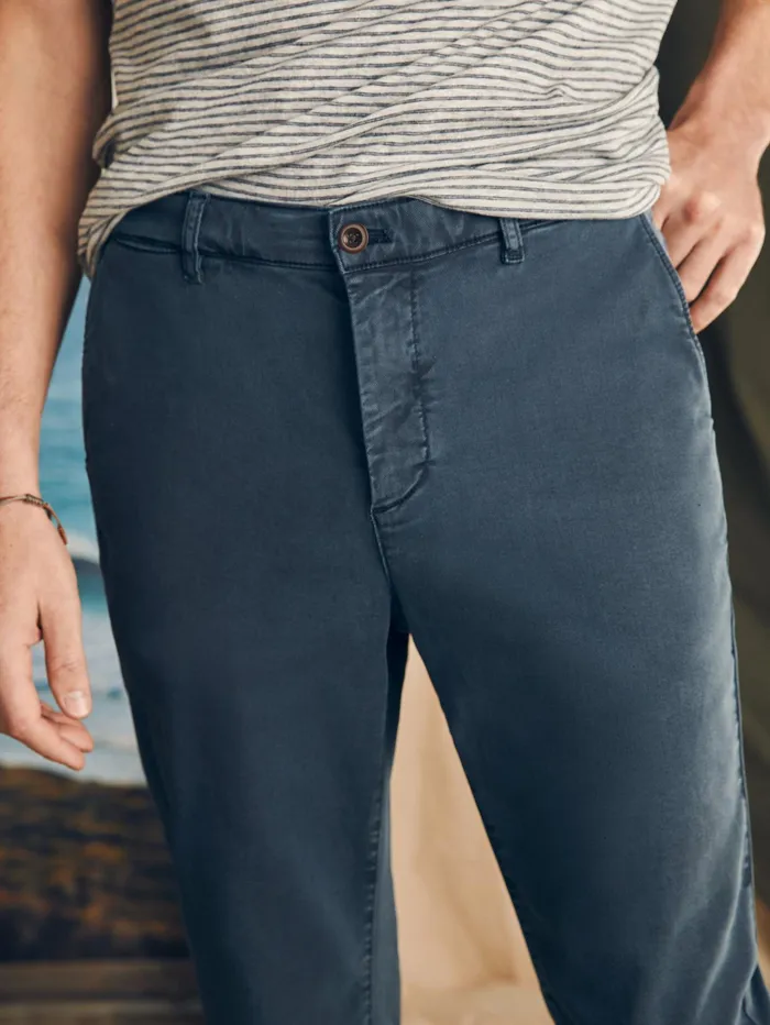 Men Pants Faherty Coastline Stretch Chino 32quot Inseam Blue Nights