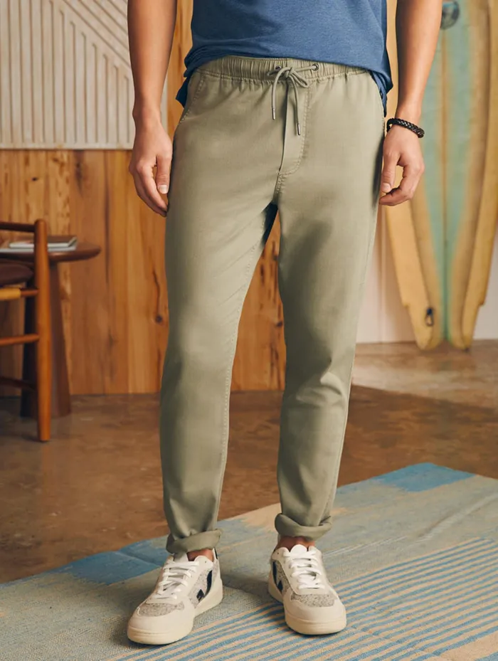 Men Pants Faherty Essential Drawstring Pant Coastal Sage