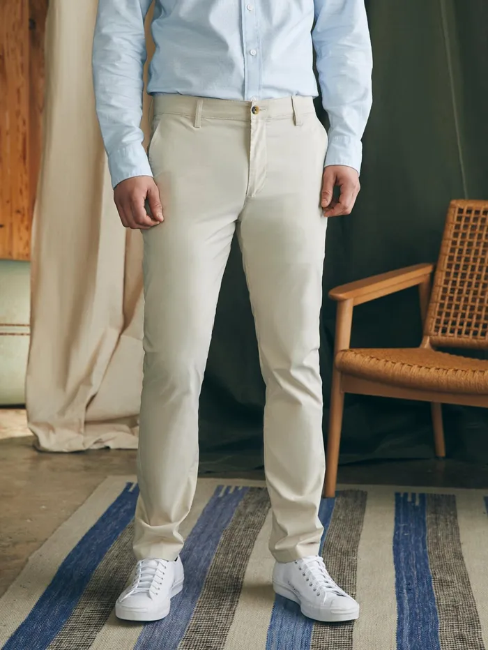 Men Pants Faherty Movement Chino Pant 32quot Inseam Light Sand