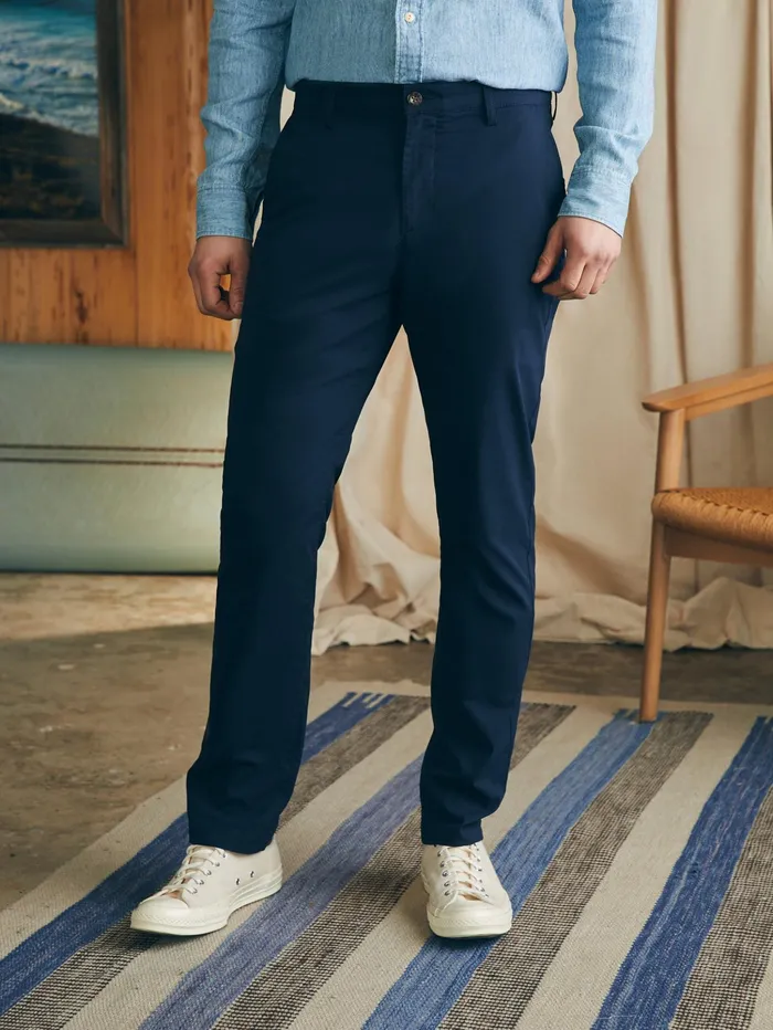 Men Pants Faherty Movement Chino Pant 32quot Inseam Navy
