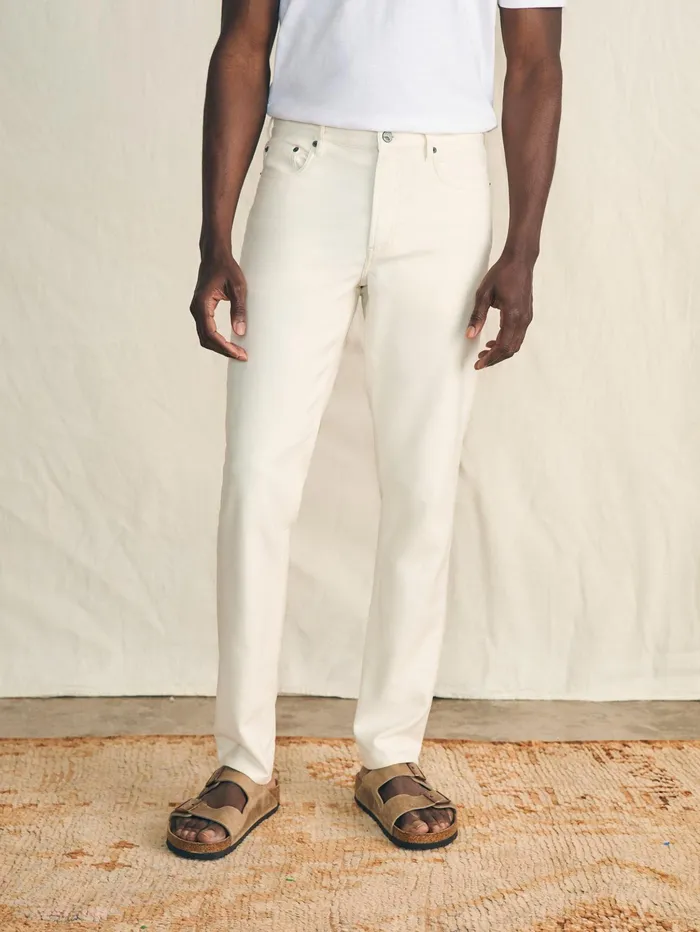Men Pants Faherty Stretch Terry 5Pocket Athletic Fit Pant 32quot Inseam Cabo Blanco