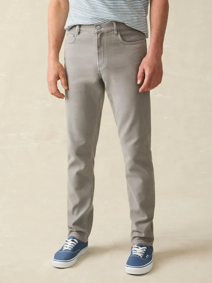 Men Pants Faherty Stretch Terry 5Pocket Athletic Fit Pant Iron