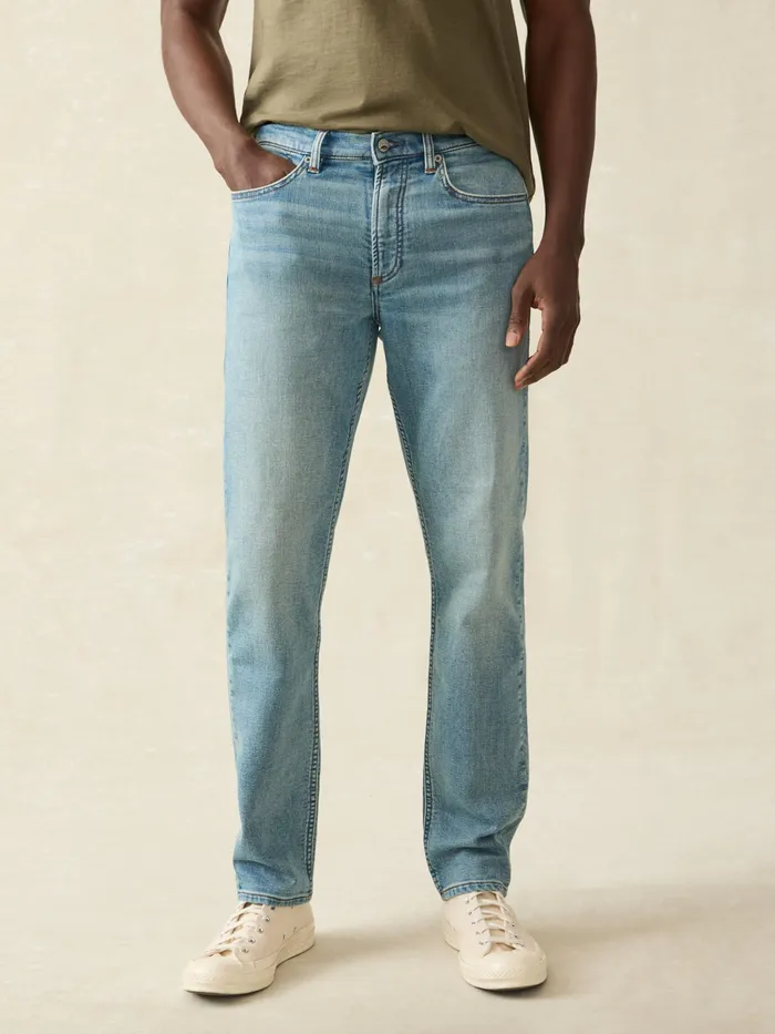 Men Pants Faherty Stretch Terry Indigo 5Pocket Pant Eastern Shore