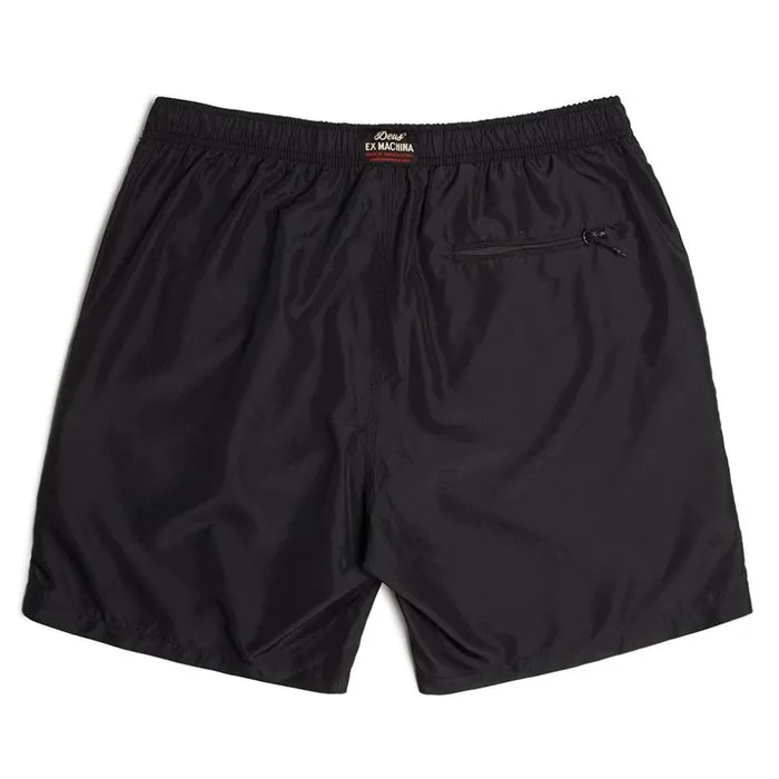 Men Plains 16 Inch Boardshort 8211 Black Deus Ex Machina Boardshorts Men Plains 16 Inch Boardshort 8211 Black Deus Ex Machina Boardshorts