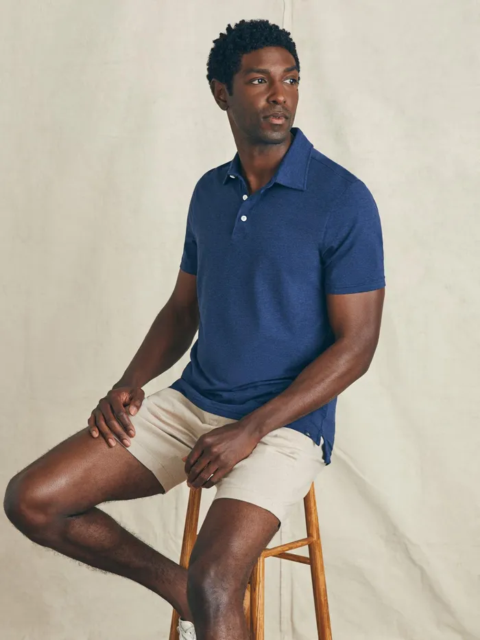 Men Polo Shirts Faherty Movement ShortSleeve Polo Shirt Tall Great Falls Heather Men Polo Shirts Faherty Movement ShortSleeve Polo Shirt Tall Great Falls Heather