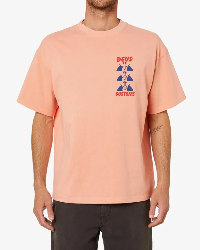 Men Posy Tee 8211 Sunkist Orange Deus Ex Machina Tees
