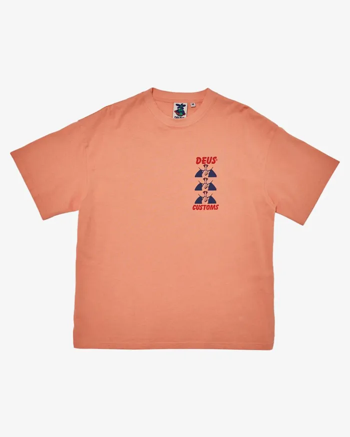 Men Posy Tee 8211 Sunkist Orange Deus Ex Machina Tees Men Posy Tee 8211 Sunkist Orange Deus Ex Machina Tees