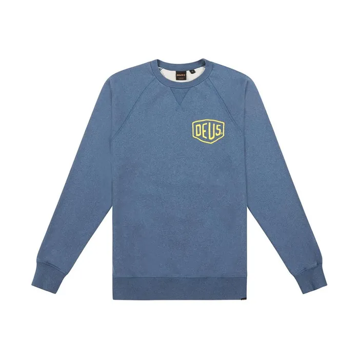 Men Premium Venice Crew 8211 Dark Blue Deus Ex Machina HoodiesFleece