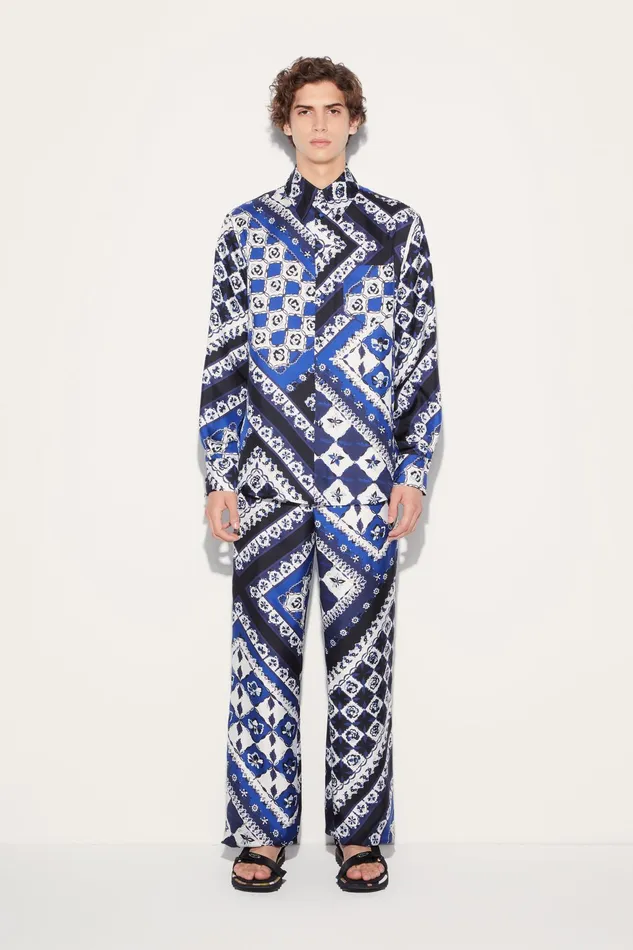 Men Ready To Wear PUCCI FestaPrint SilkTwill Trousers