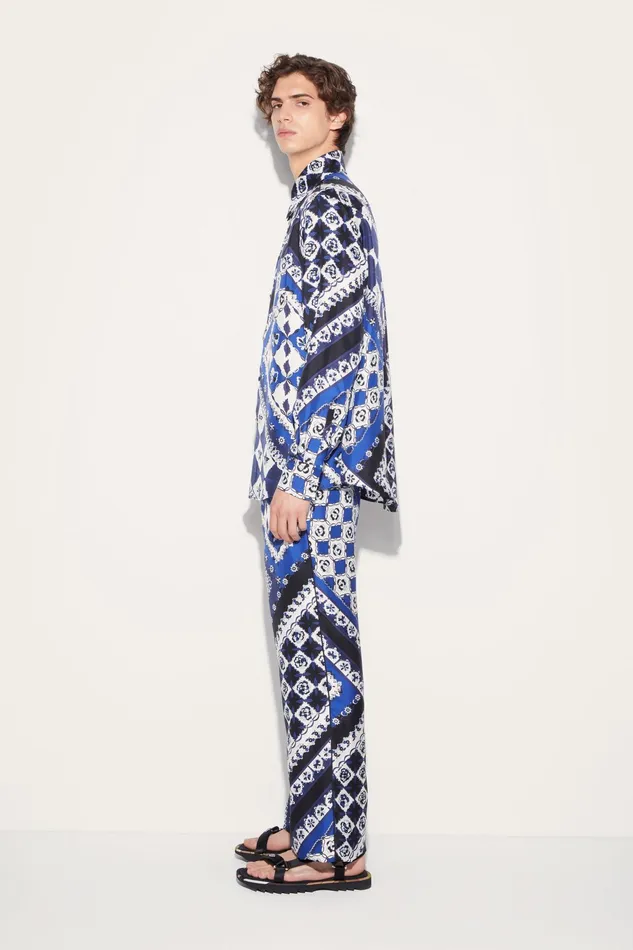 Men Ready To Wear PUCCI FestaPrint SilkTwill Trousers