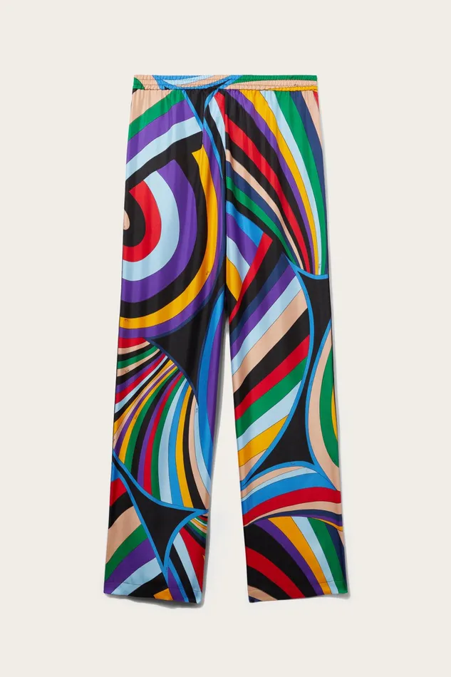 Men Ready To Wear PUCCI IridePrint SilkTwill Trousers