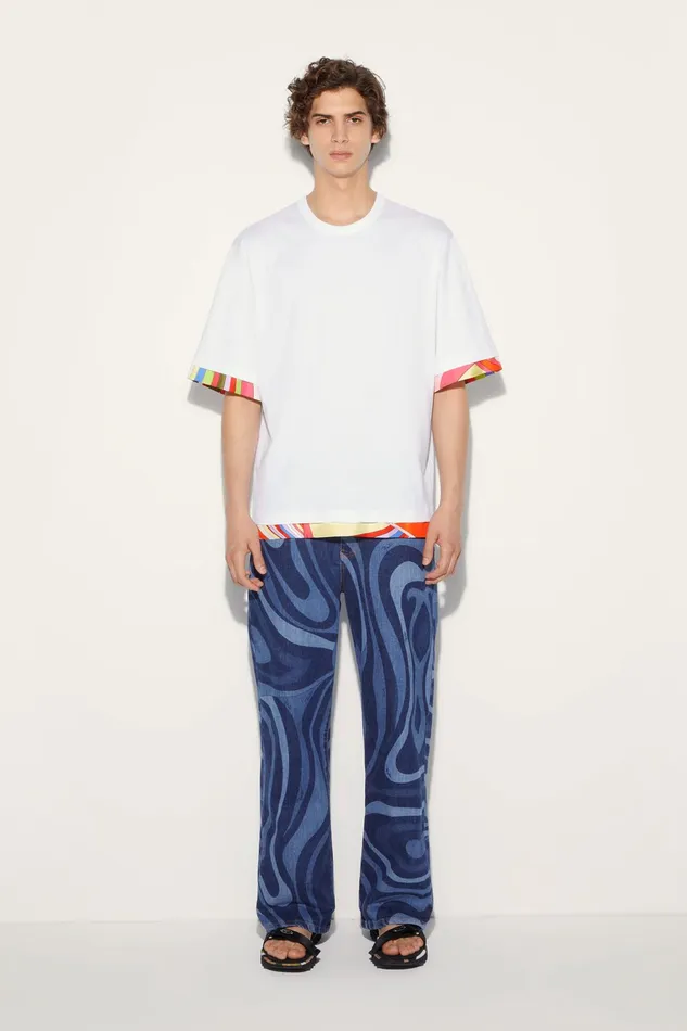 Men Ready To Wear PUCCI MarmoPrint StraightLeg Jeans