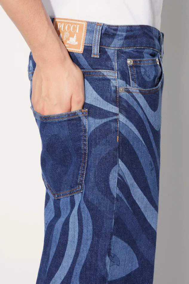 Men Ready To Wear PUCCI MarmoPrint StraightLeg Jeans
