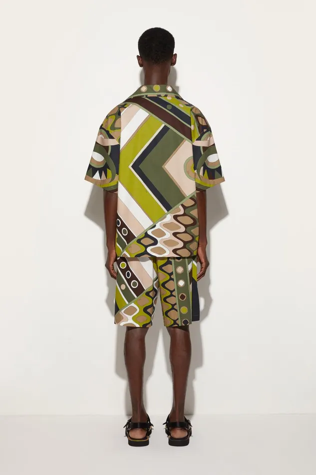 Men Ready To Wear PUCCI VivaraPrint Cotton Bowling Shirt