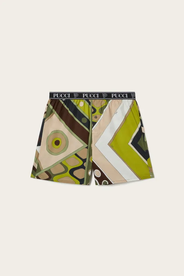 Men Ready To Wear PUCCI VivaraPrint Cotton Boxer Shorts