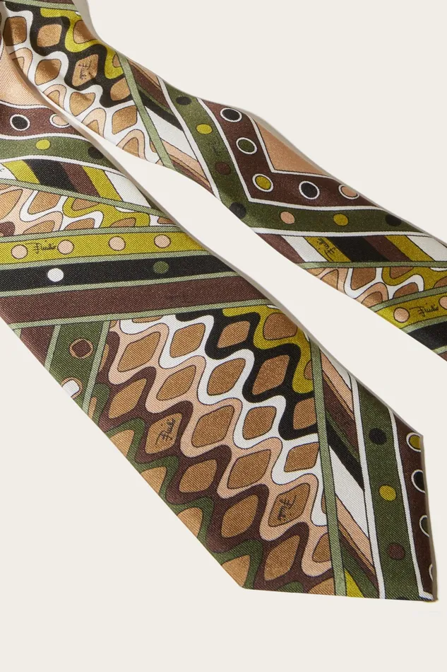 Men Ready To Wear PUCCI VivaraPrint SilkTwill Tie