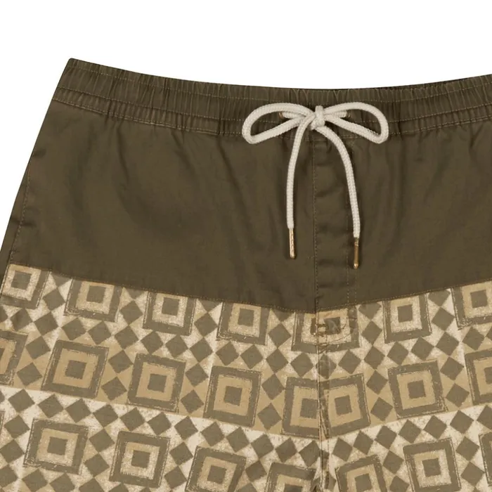 Men Sandbar Breeze Blocks Boardshort 8211 Dark Olive Deus Ex Machina Boardshorts