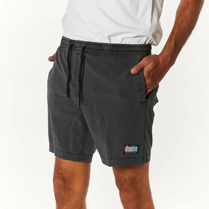 Men Sandbar Solid Dye 8211 Phantom Black Deus Ex Machina Boardshorts Men Sandbar Solid Dye 8211 Phantom Black Deus Ex Machina Boardshorts