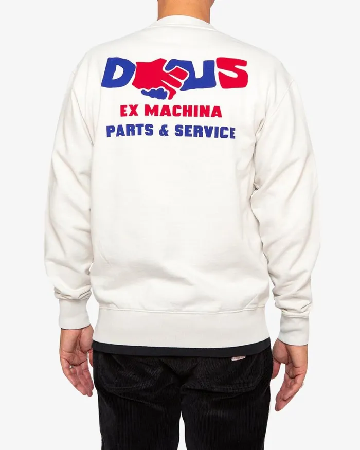 Men Sazzi Quattro Crew 8211 Dirty White Deus Ex Machina HoodiesFleece Men Sazzi Quattro Crew 8211 Dirty White Deus Ex Machina HoodiesFleece
