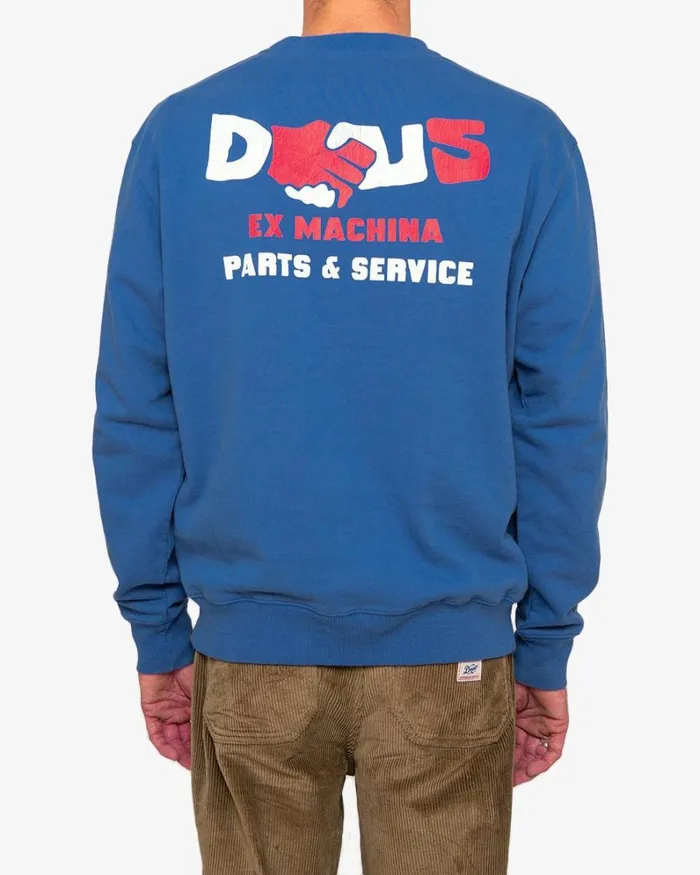 Men Sazzi Quattro Crew 8211 True Blue Deus Ex Machina HoodiesFleece Men Sazzi Quattro Crew 8211 True Blue Deus Ex Machina HoodiesFleece