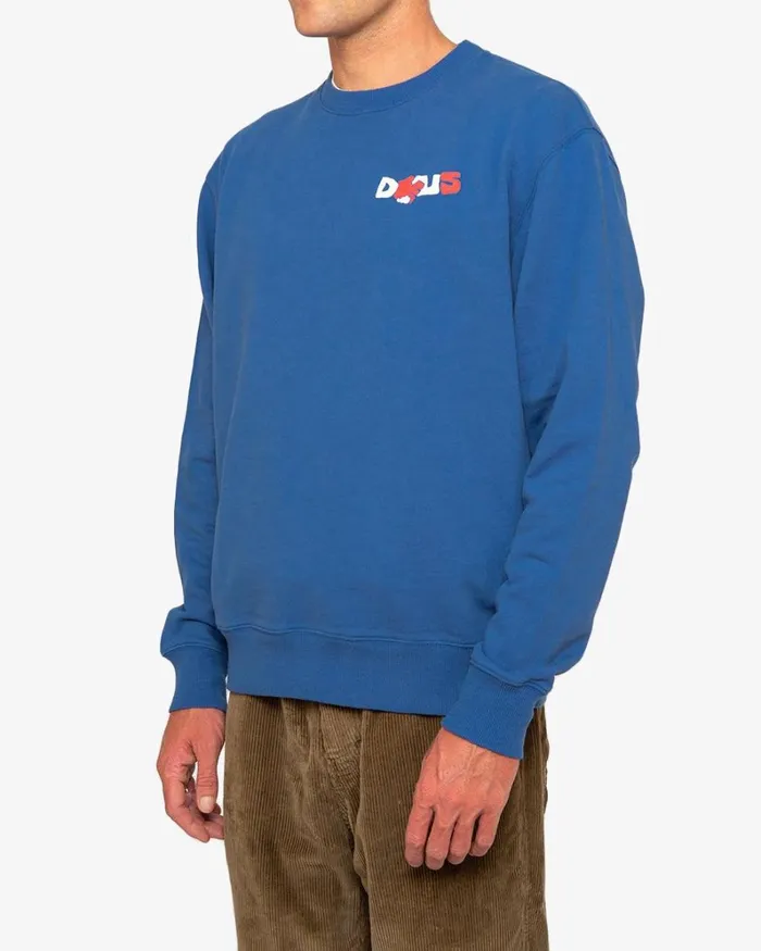Men Sazzi Quattro Crew 8211 True Blue Deus Ex Machina HoodiesFleece Men Sazzi Quattro Crew 8211 True Blue Deus Ex Machina HoodiesFleece