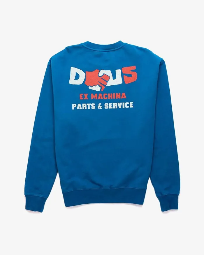 Men Sazzi Quattro Crew 8211 True Blue Deus Ex Machina HoodiesFleece Men Sazzi Quattro Crew 8211 True Blue Deus Ex Machina HoodiesFleece