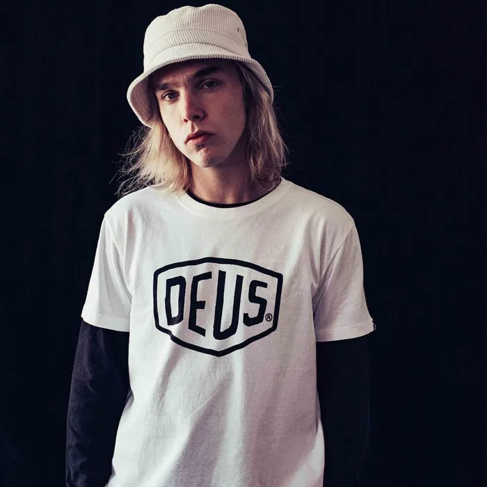 Men Shield Tee 8211 White Deus Ex Machina Tees Men Shield Tee 8211 White Deus Ex Machina Tees