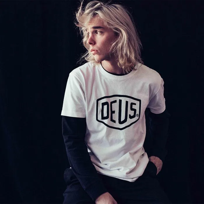 Men Shield Tee 8211 White Deus Ex Machina Tees Men Shield Tee 8211 White Deus Ex Machina Tees