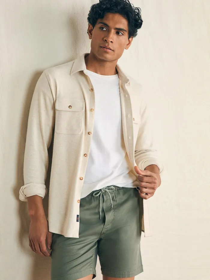Men Shirts Faherty Legend Sweater Shirt Off White