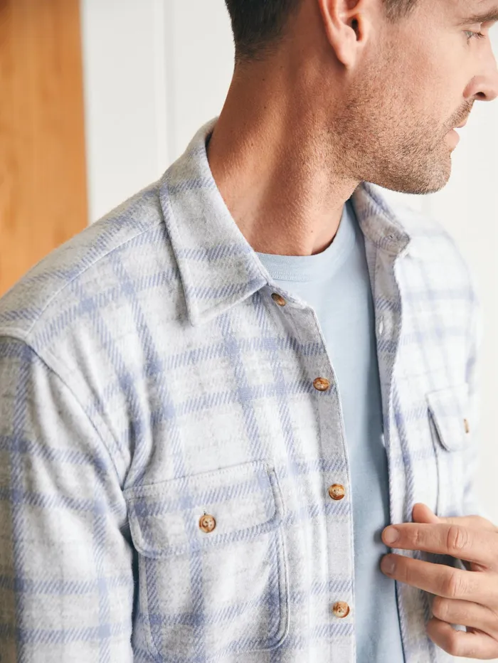 Men Shirts Faherty Legend Sweater Shirt Spring Dew Plaid