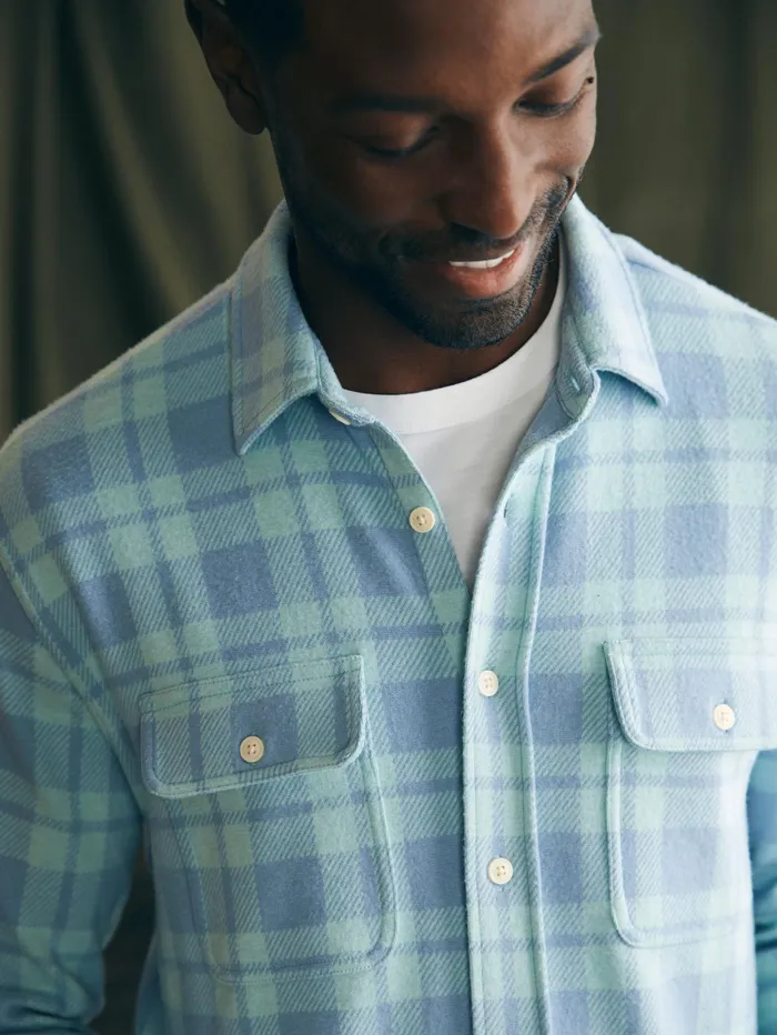 Men Shirts Faherty Legend Sweater Shirt Tall Clearwater Coast Plaid