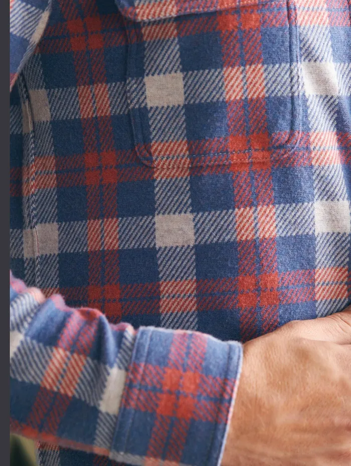 Men Shirts Faherty Legend Sweater Shirt Viewpoint Rose Plaid Men Shirts Faherty Legend Sweater Shirt Viewpoint Rose Plaid